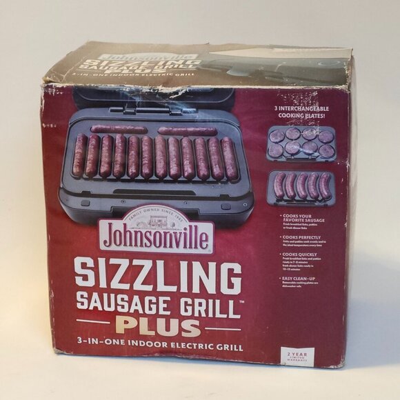 NEW Johnsonville Sizzling Sausage Grill PLUS Indoor Electric Grill BTG-0500 OPEN - Picture 8 of 10